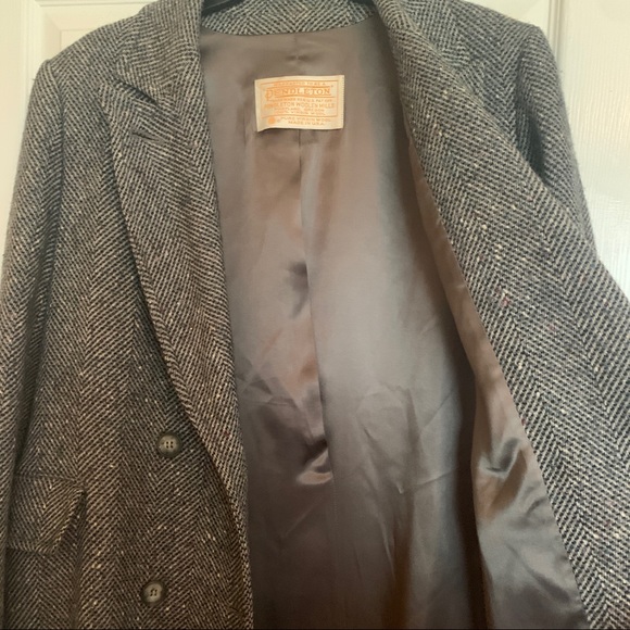 VINTAGE PENDLETON FULL LENGTH WOOL COAT - Picture 3 of 4